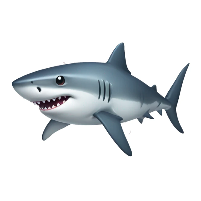 shark that is transparent with dashed line sticker