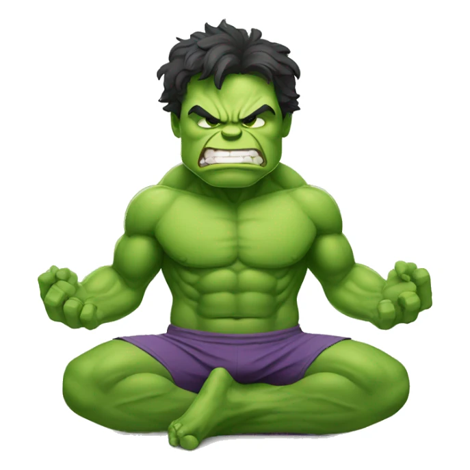 Hulk is doing Yoga sticker