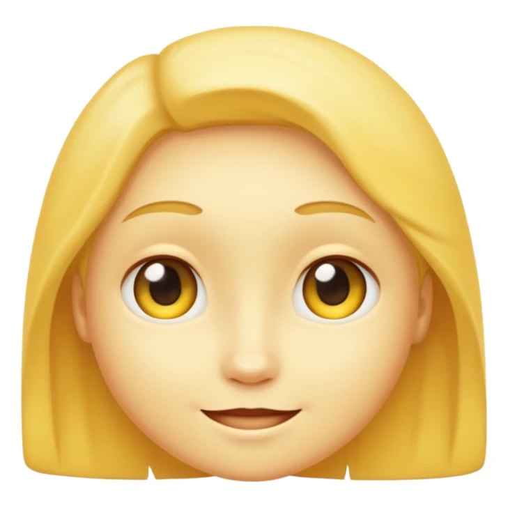 Shy yellow face sticker