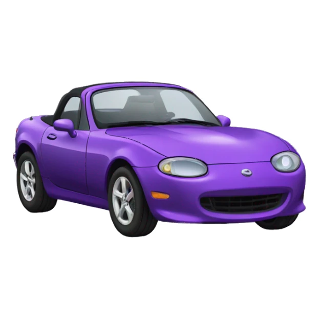 Purple Miata with pop up headlights  sticker