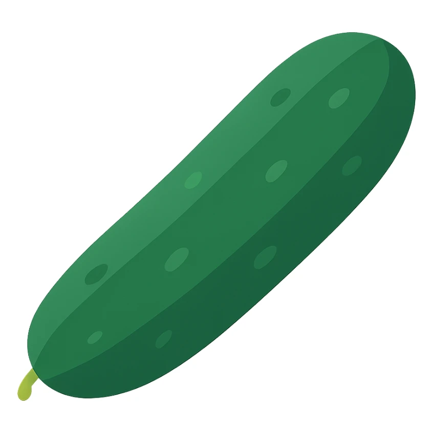 Flat design style cucumber sticker