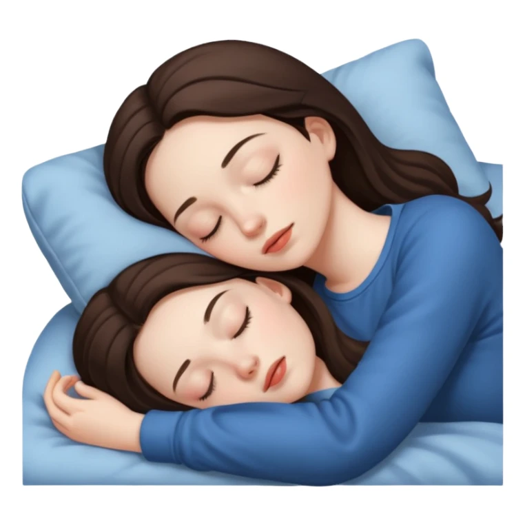 Brunette girl sleeping sticker