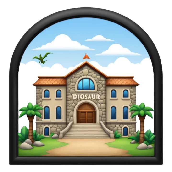 Dinosaur Museum Building sticker