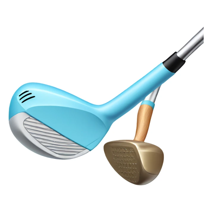 Light blue golf clubs sticker