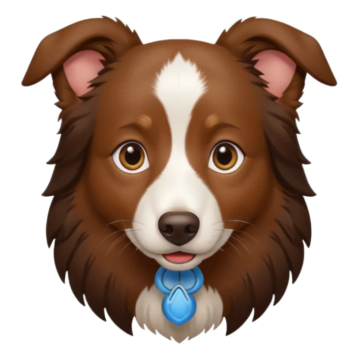 brown border collie with Uyghur sticker