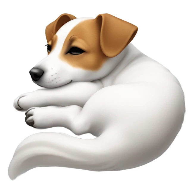 Jack Russel terrier sleeping sticker