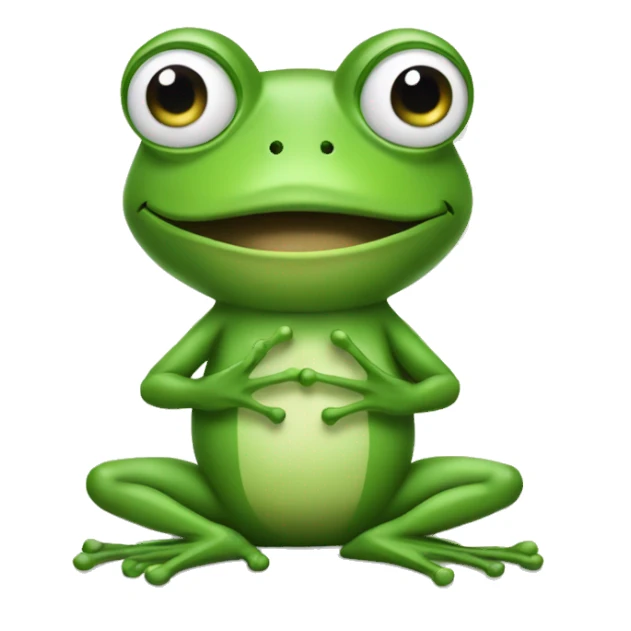 frog doing quotation marks with hands sticker