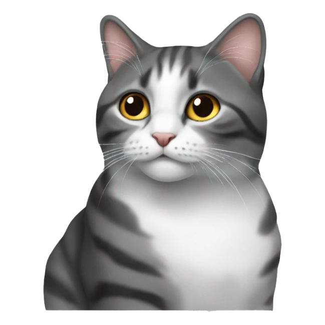 Katt som är grå och vit sticker