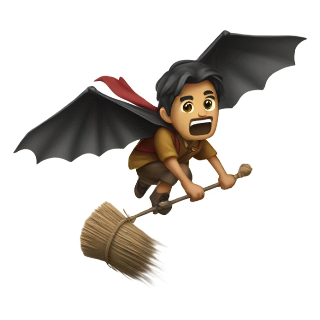 Flying on a broom and catching snitch sticker