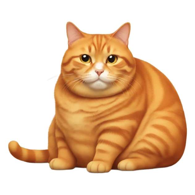 Obese orange cat sticker
