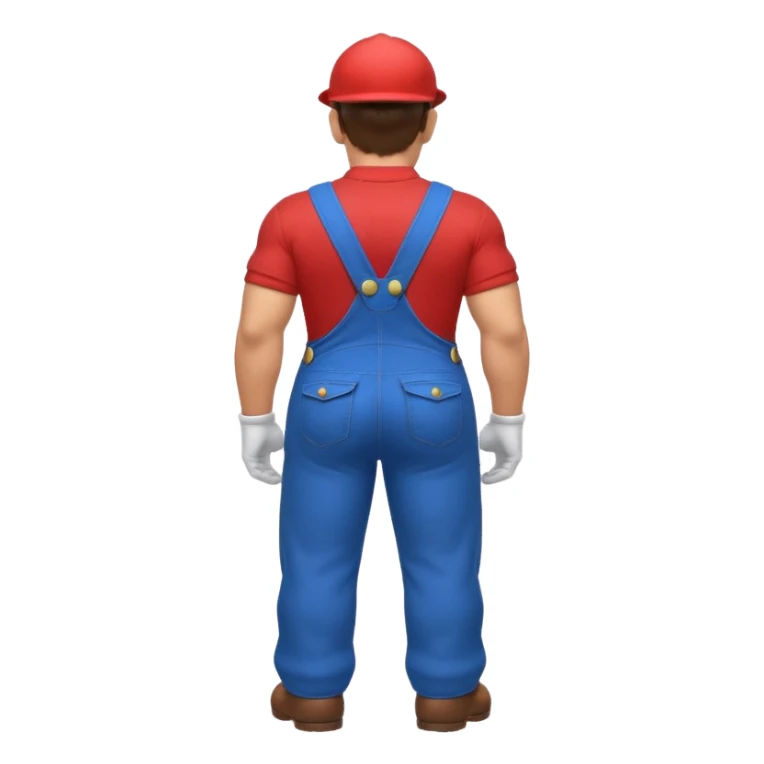 back view of super mario with huge massive buttcheeks  sticker