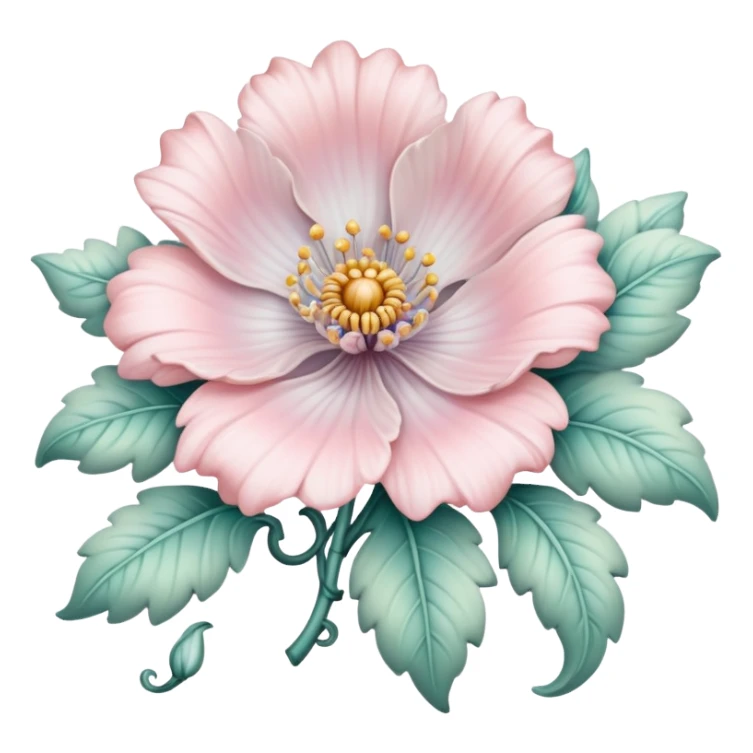 rococo flower  sticker