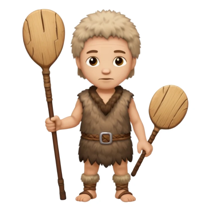 mini stone age man sticker