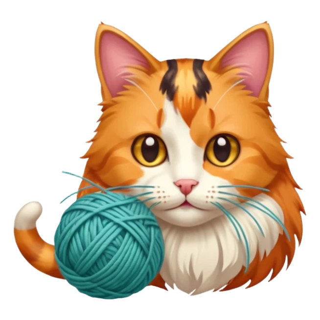 Cut cat playing with toys  sticker