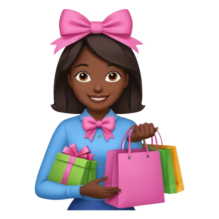 👩🏽💗🎀🛍️🎁 sticker