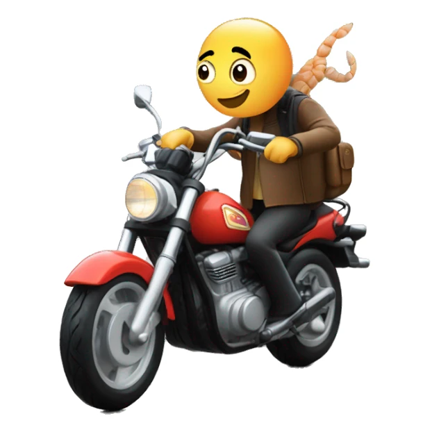 Scampi on a motorcycle sticker