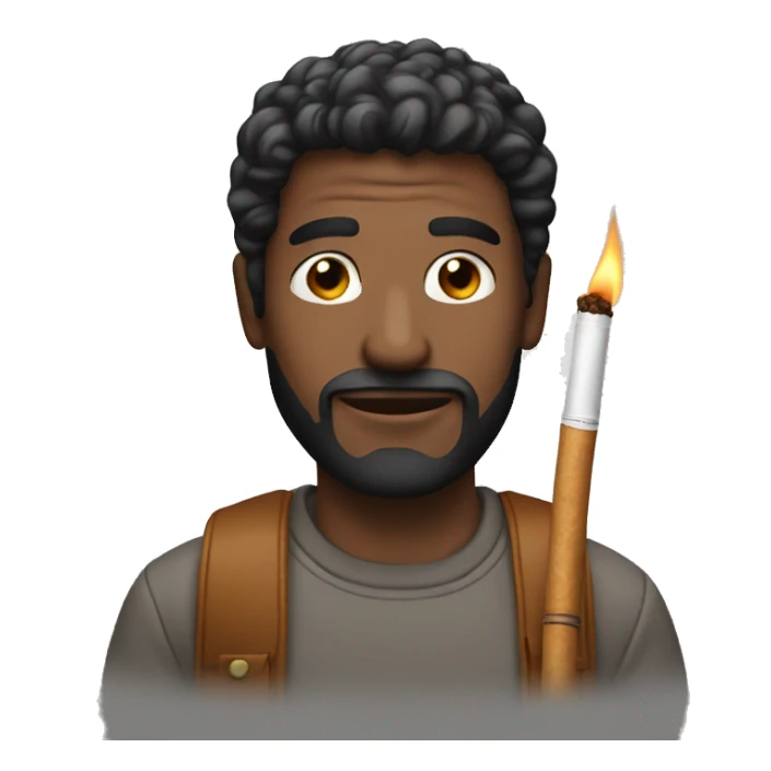 man with sigaar sticker