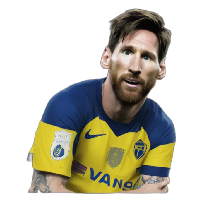 messi montado a boca juniors sticker