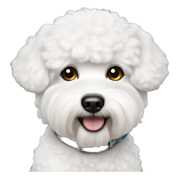 small white bichon frise dog sticker