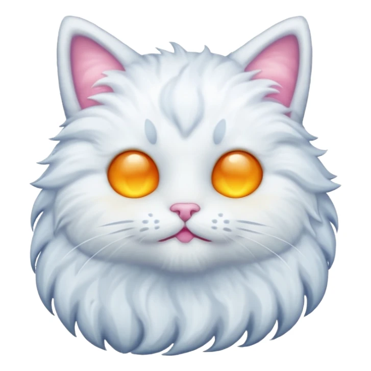 cat made of moon emoji sticker