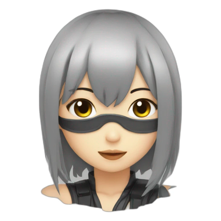 Latex anime girl sticker