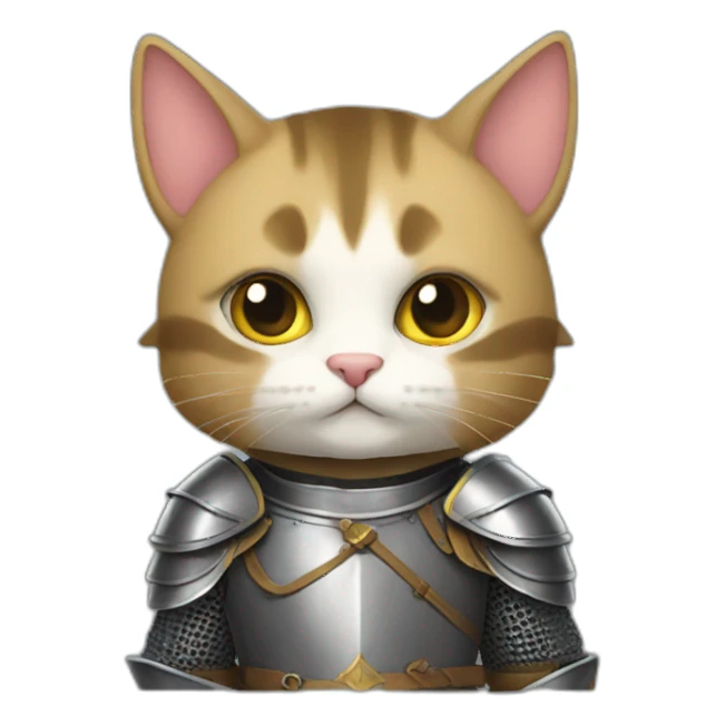 knight cat sticker