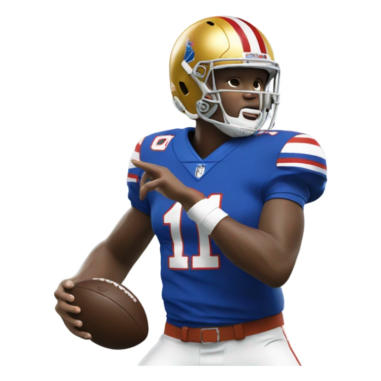 Josh Allen flying  sticker