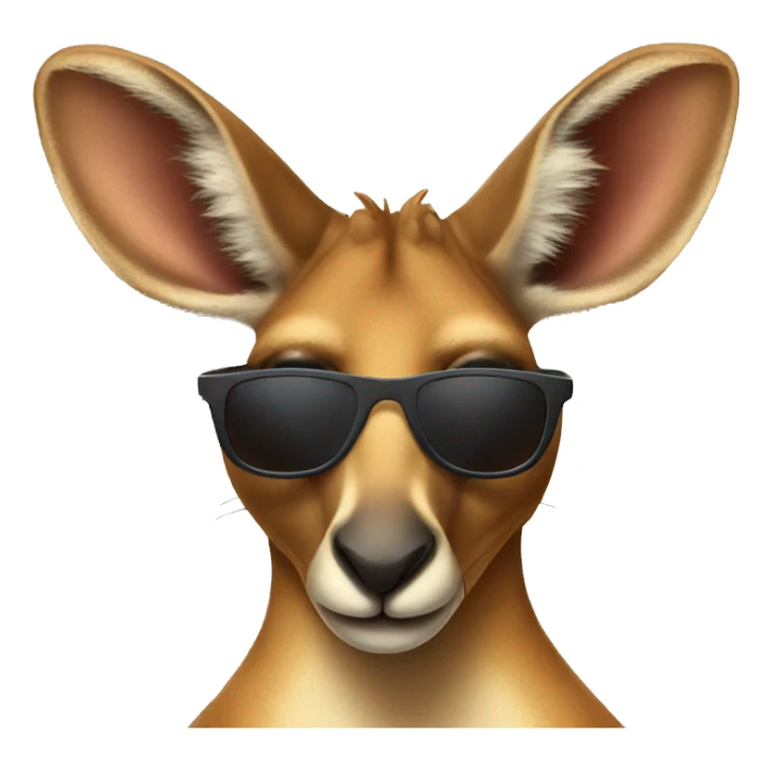 Kangaroo with sunglasses  sticker