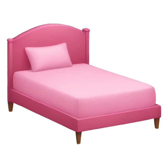 A pink bed  sticker