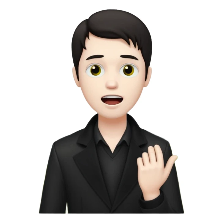 Man singing in cemetery  sticker