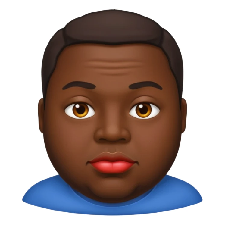 Man with bit fat juicy lips  sticker