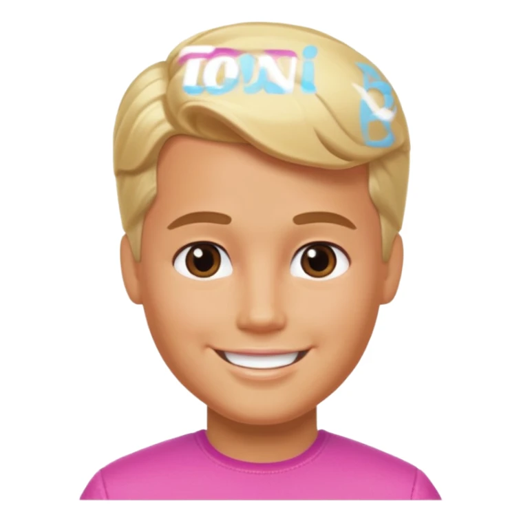 Barbie Ken face sticker