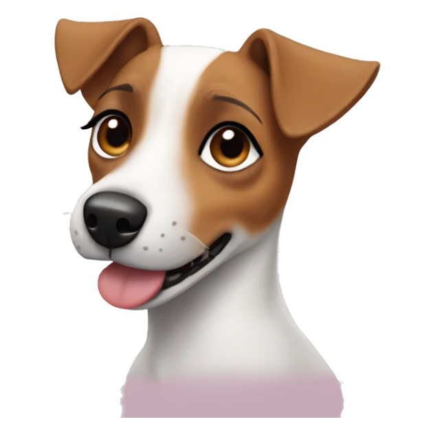 Jack Russel terrier girl sticker