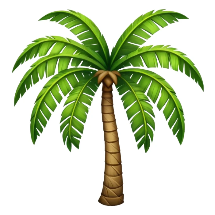 Sa'a palm tree with a curved trunk sticker