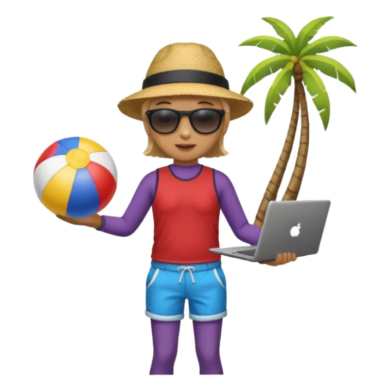 Woker+ Beach ball + laptop sticker
