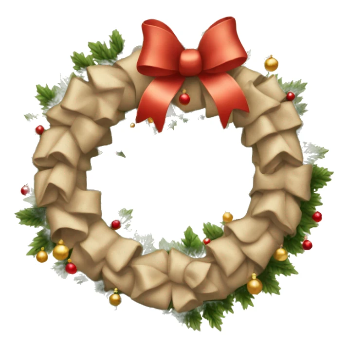 Beige Christmas wreath  sticker