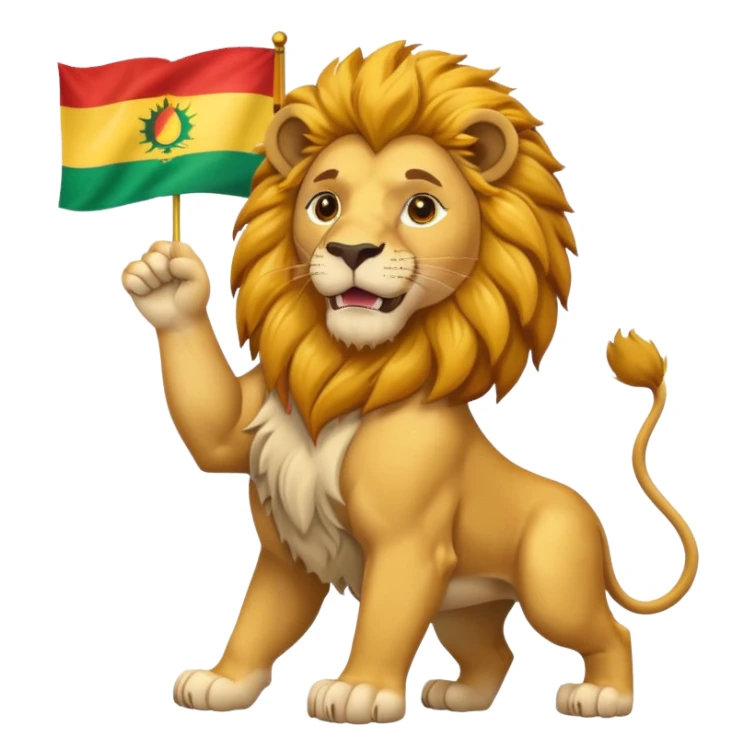 lion waving the Kurdistan flag sticker