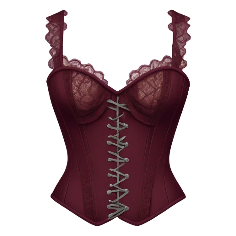 burgundy lace corset sticker