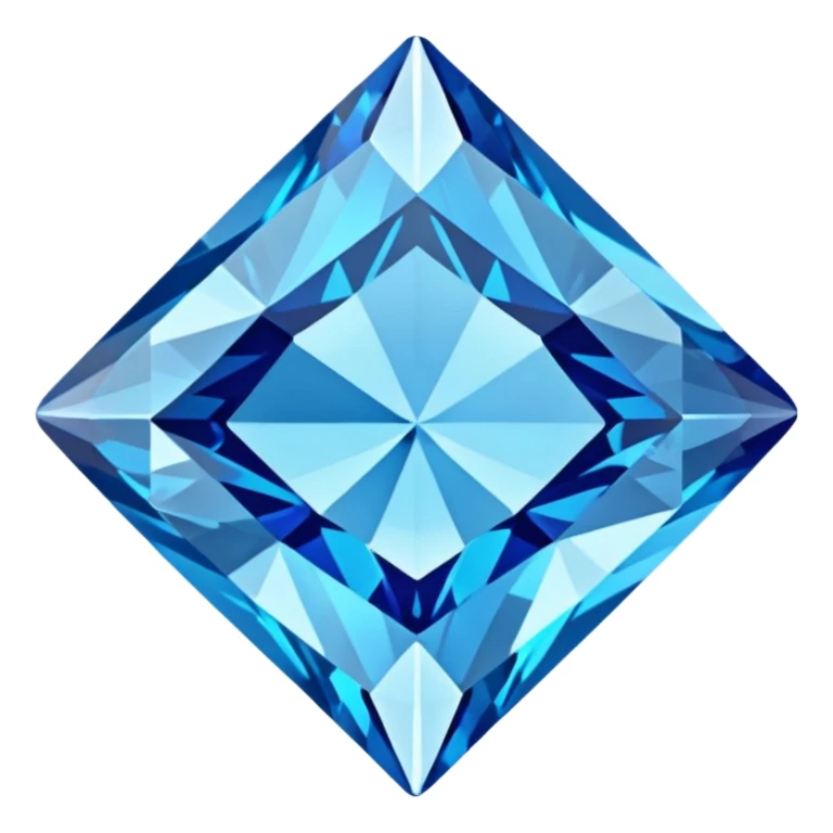 blue diamond, diamond gem shape, realistic sticker