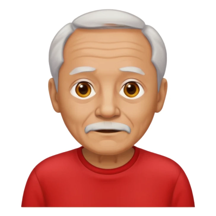 red t-shirt elderly men  sticker