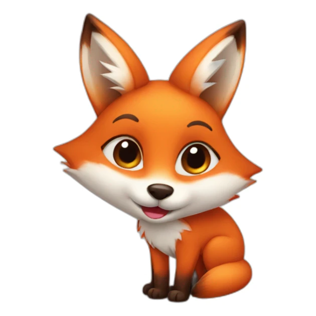 fox  heart  love sticker