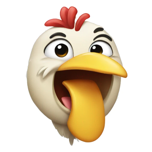 chicken laughing sticker
