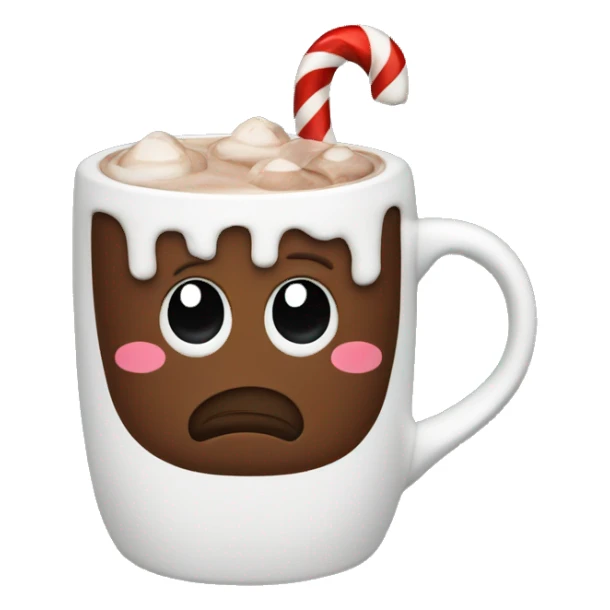 hot chocolate in a christmas mug  sticker