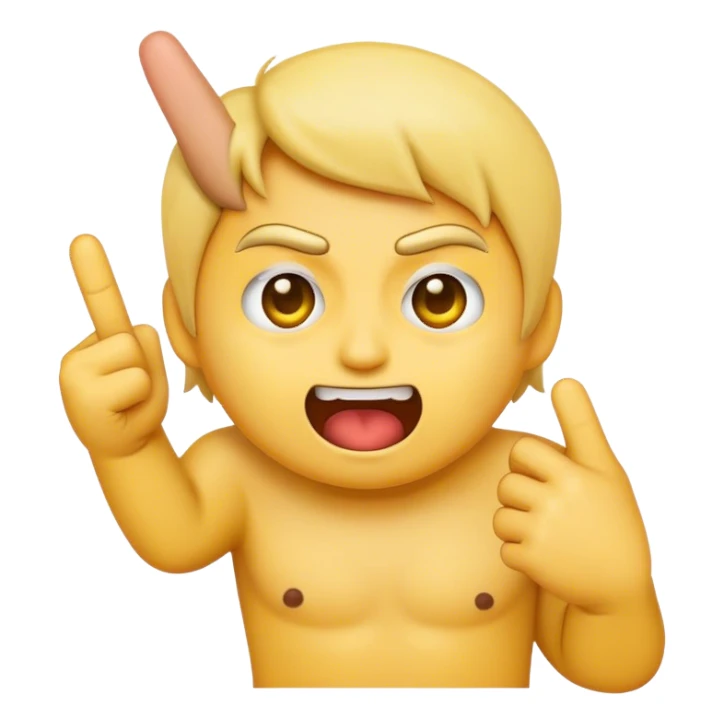 Emoji mad with middle finger sticker