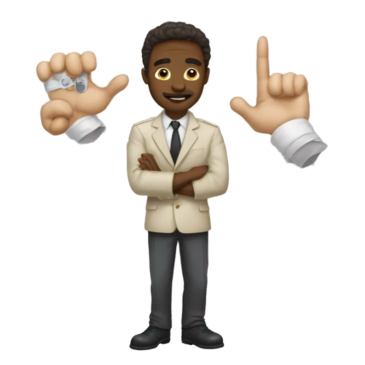 высунутый язык с рукой показывающий рок sticker