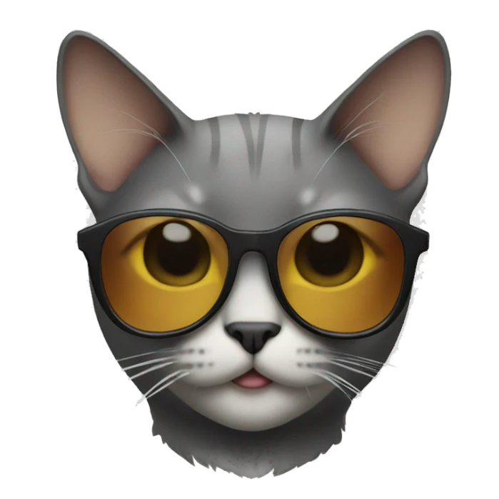 Cat with sunglasses sticker