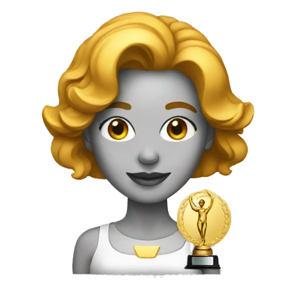 Actress with award  sticker