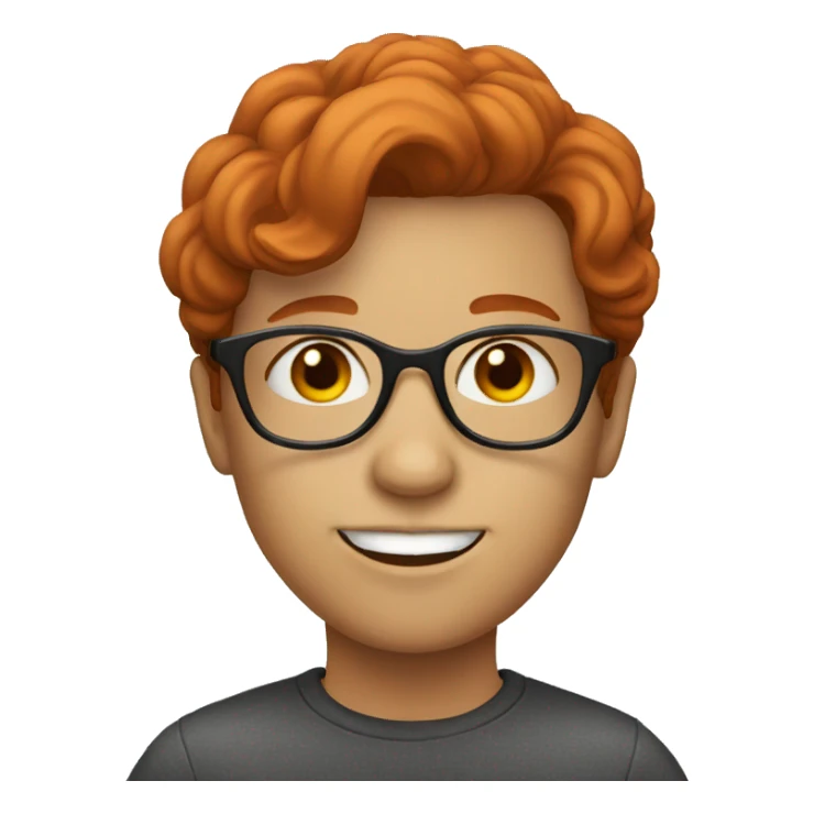 Redhead with glasses sticker