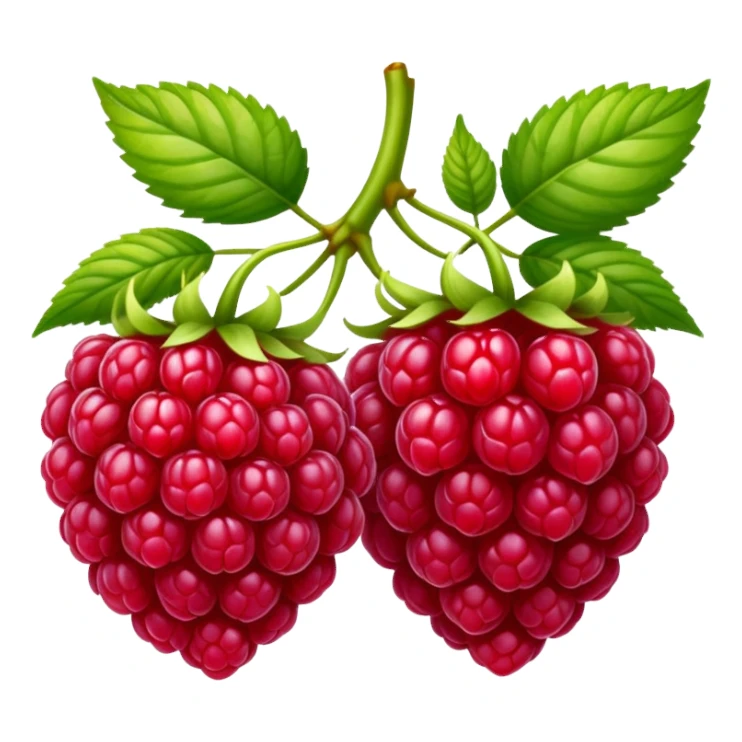two raspberries sticker
