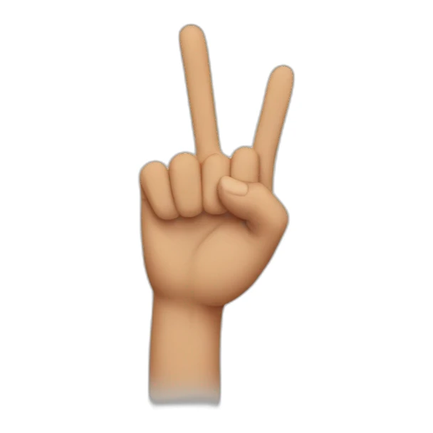 one hand closed with one finger raised sticker